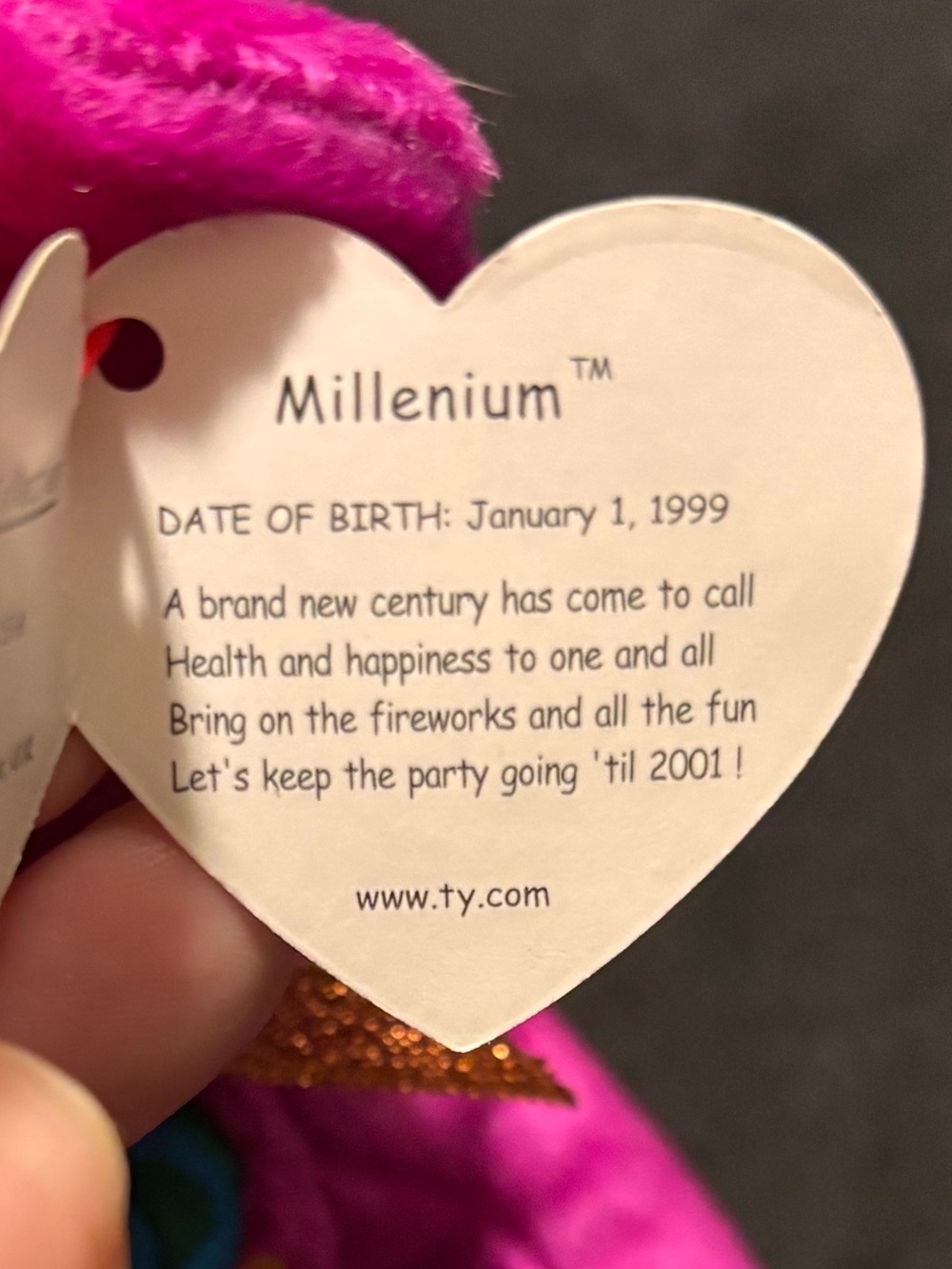TY Beanie Baby- “Millenium” (1999) - Picture 4 of 4